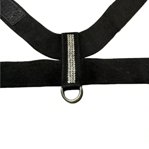 Susan Lanci Black Rhinestone Pet Harness S - Picture 5 of 7